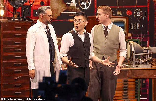 He kicked off the award show with a hilarious sketch alongside SNL castmembers Bowen Yang, Mikey Day, and James Austin Johnson in the vein of his popular George Washington sketch from the variety show but this time about television