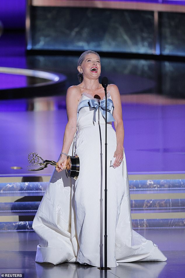 The 58-year-old actress beat out four stars from The White Lotus including: Carrie Coon, Parker Posey, Natasha Rothwell, and Aimee Lou Wood in addition to Patricia Arquette from Severance and Julianne Nicholson from Paradise