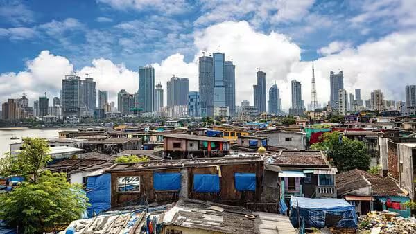 File photo of a slum in Mumbai. File photo of a slum in Mumbai.