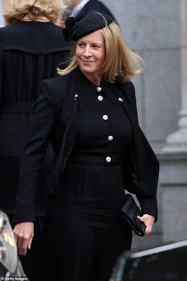 Lady Rose Gilman attends the funeral of the Duchess of Kent at Westminster Cathedral today