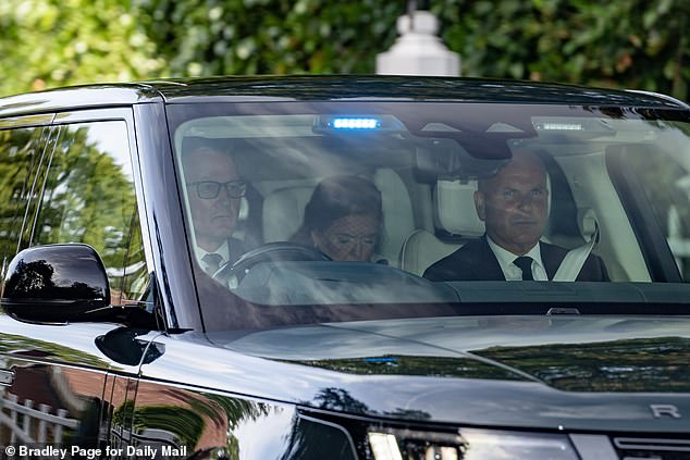 Prince Andrew and Sarah Ferguson leave their home at Royal Lodge in Windsor today