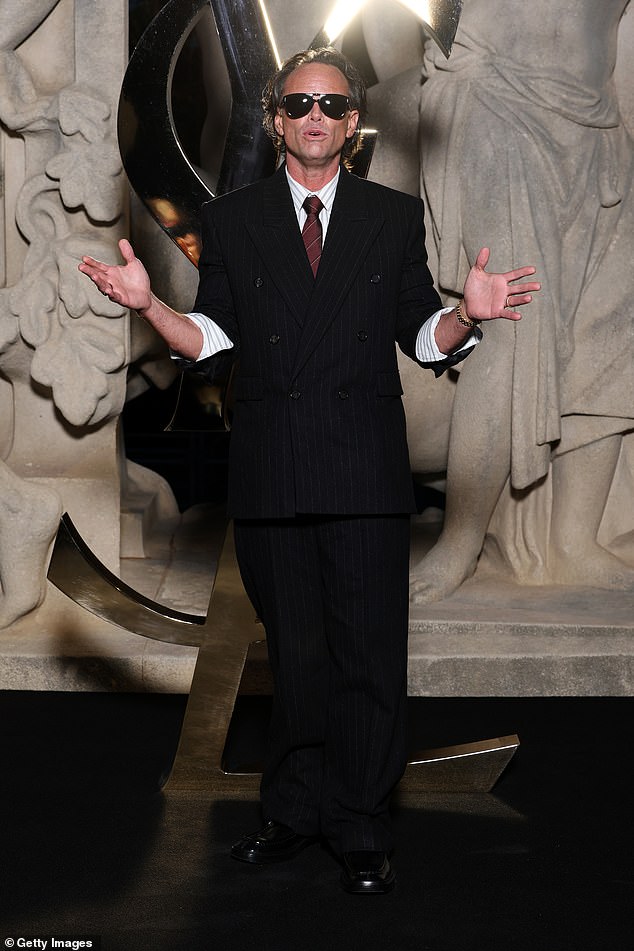 The actor was in high spirits as he arrived for the show