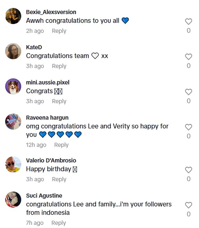 Upon announcing the news in June, Lee was flooded with congratulations