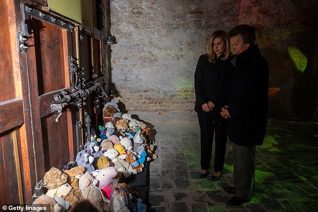 Princess Anne and Ukraine's First Lady Olena Zelenska visit a memorial for children who were killed during Russia's full scale invasion of Ukraine -- September 30, 2025
