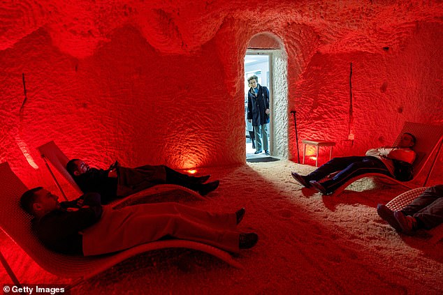 Her Royal Highness dropped into a salt therapy room in a rehabilitation centre for Ukrainian war veterans in Kyiv -- September 20, 2025