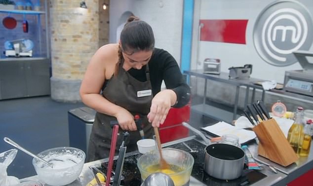 While the judges were worried about her messy station, those watching at home were concerned about her choice of outfit
