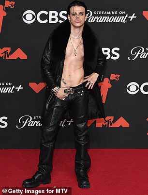 Yungblud shocked fans by going shirtless on the red carpet