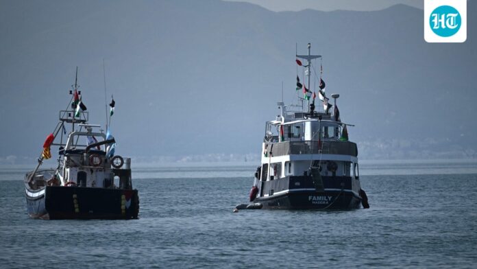 Global Sumud Flotilla carrying aid to Gaza says Israeli warships Global Sumud Flotilla carrying aid to Gaza says Israeli warships 'intercepted' boats