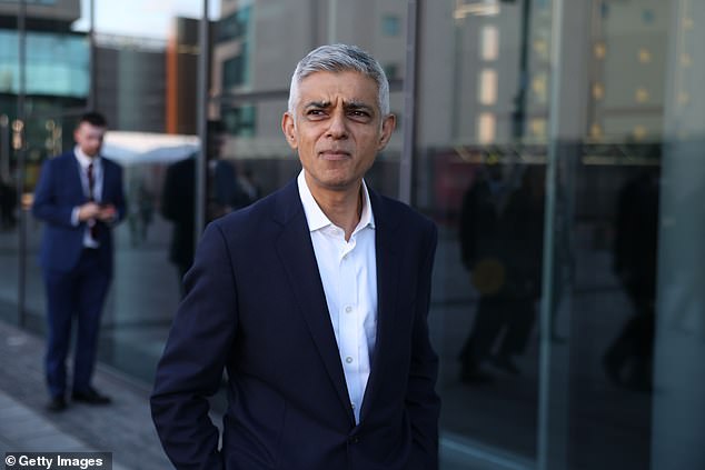 London mayor Sir Sadiq Khan is seen outside the 2025 Labour Conference in Liverpool