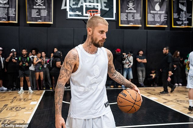 After Gomez confirmed her marriage to Blanco, her ex Bieber was trolled by fans - with many simply sharing GIFs of the singer with both Selena and his wife Hailey; seen late last month in September in L.A.