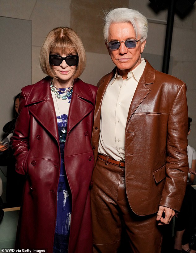 Anna Wintour and Baz Luhrmann at the Balenciaga fashion show as part of Paris Fashion Week