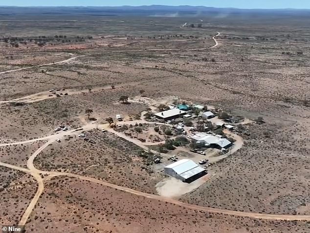 A family friend hopes Gus has 'got into a little creek down under a bush and has just hidden there' (pictured, the homestead)