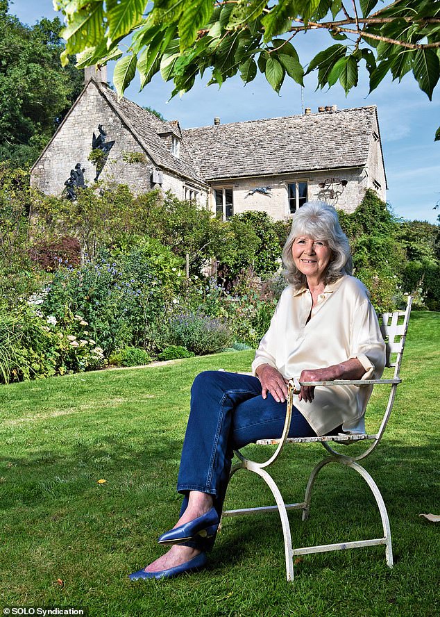The novelist, pictured at her home in 2016, was taken to Gloucester Royal Hospital after a 999 call was made to the ambulance service on late Saturday afternoon