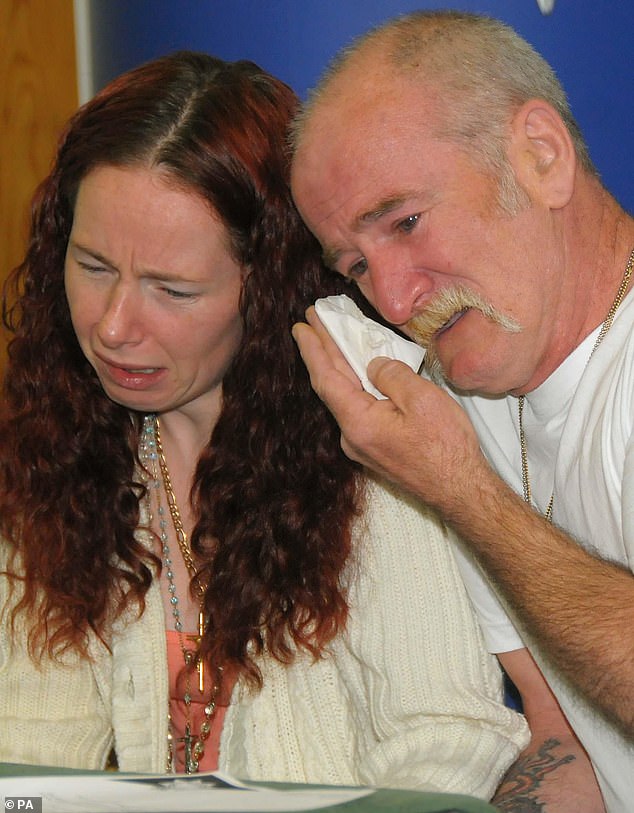 Mairead Philpott alongside her husband Mick Philpott speaking to the media at Derby Conference Centre in May 2012