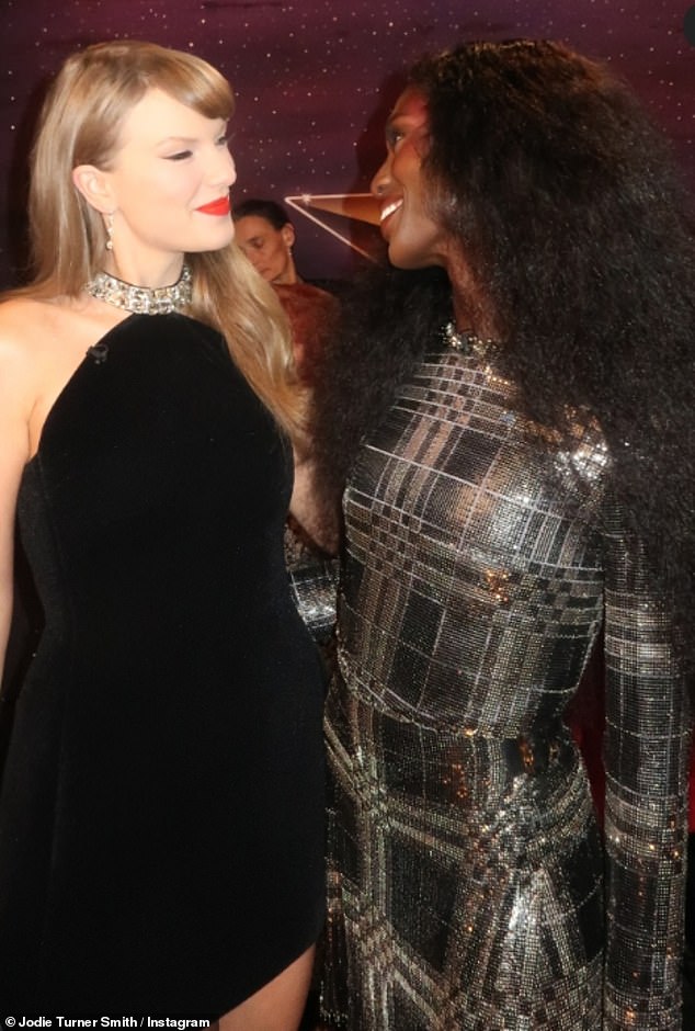 Taking to Instagram on Monday, Jodie broker her silence on the encounter as she gushed over 'absolute babe' Taylor