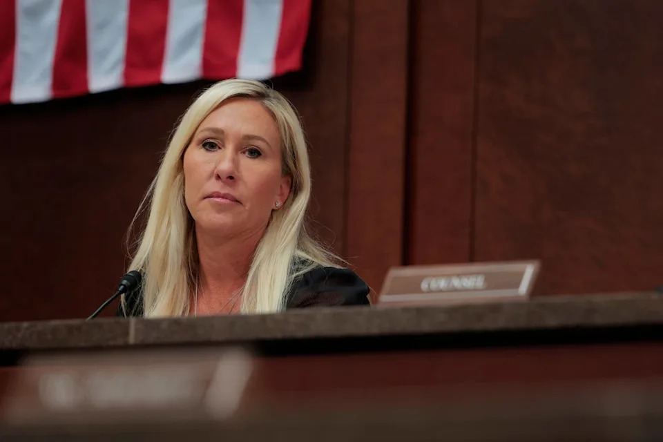 Representative Marjorie Taylor Greene has spoken out against the GOP’s position on the Gaza war and the Epstein files and in support of Democrats’ demands to extend Affordable Care Act subsidies (Anna Moneymaker/Getty Images)