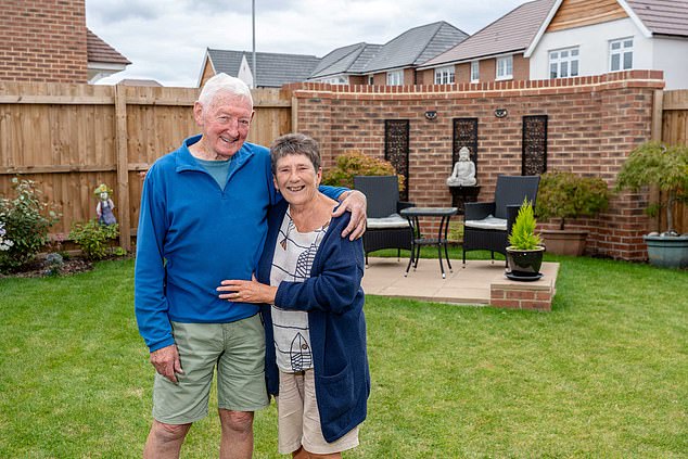 Roy and Movita Naylor at their new home in the Worden Gardens development in Leyland