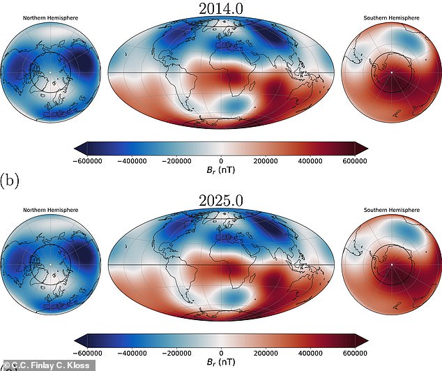 Scientists warned the weak spot will let harmful radiation from the sun hit Earth, disrupting satellites in orbit