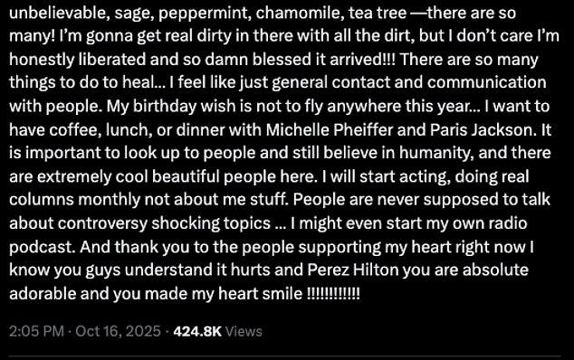 'And thank you to the people supporting my heart right now I know you guys understand it hurts,' she wrote, wrapping up her statement
