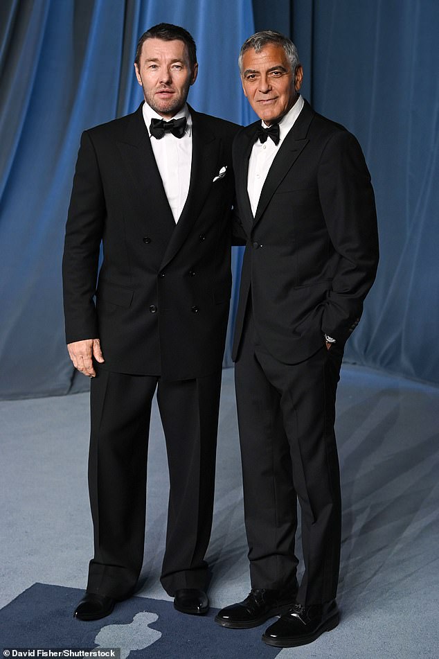 Jude Law was seen sporting a black suit which was paired with a dark gray shirt and bowtie