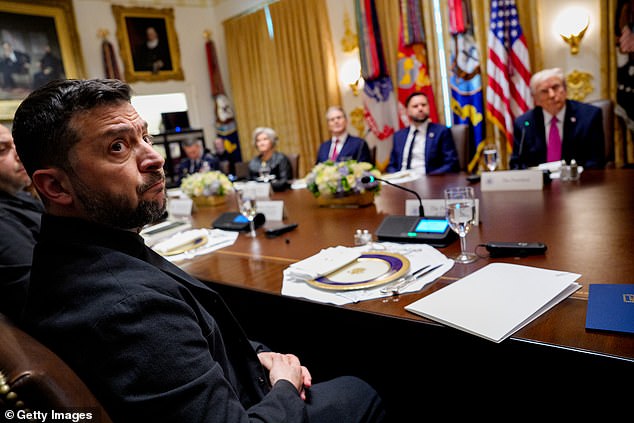 Trump hosted President Zelensky for a bilateral lunch in the Cabinet Room in hopes of advancing a peace deal between Russia and Ukraine