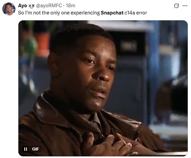 Several users were concerned that they couldn't access Snapchat