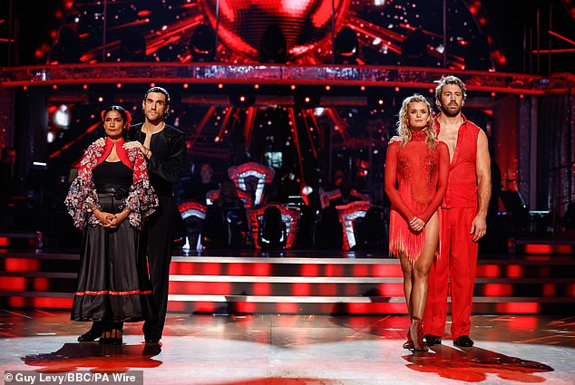 The pair performed a Salsa to Maria by Ricky Martin, while Balvinder Sopal, 46, and Julian Caillon, 30, danced their Paso Doble to Diablo Rojo by Rodrigo y Gabriela