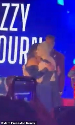 She took to the stage in Birmingham on Friday to accept a Lifetime Achievement Award on his behalf