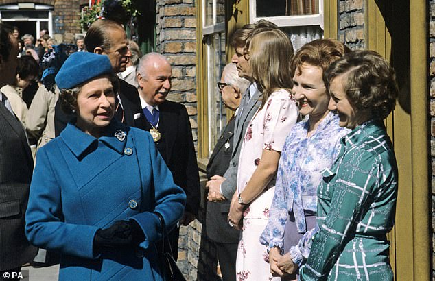 The Queen even visited the set of the show on a number of occasions
