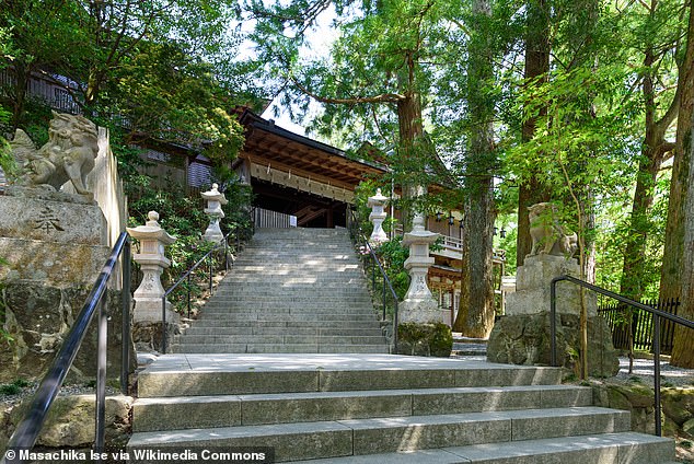Mangione had reportedly planned on traveling with the two men, but decided instead to go to Japan (Pictured: A shrine in Tenkawa)
