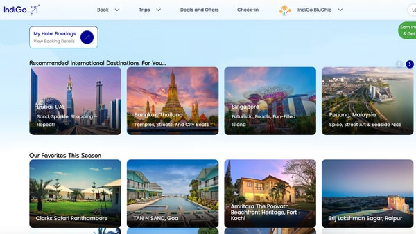 A screengrab from IndiGo’s hotels booking page.