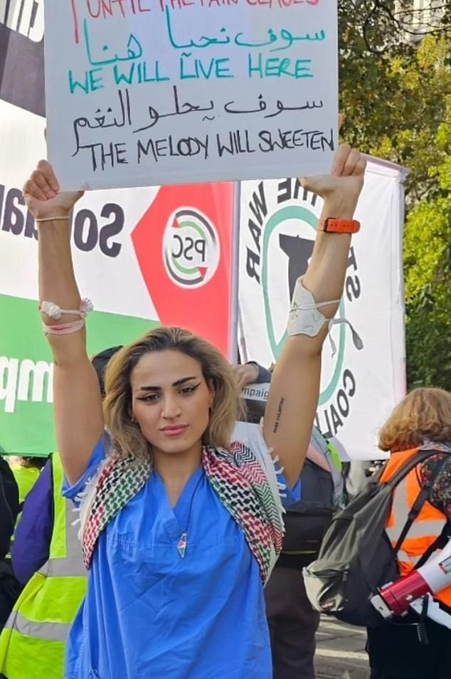 Dr Aladwan has come under investigation over several 'dangerous' social media posts littered with praise for terrorist organisation Hamas and previously said she would 'never condemn' the October 7 attack