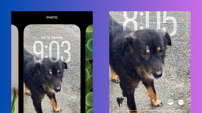 iPhone lock screen with Spatial Scene effect