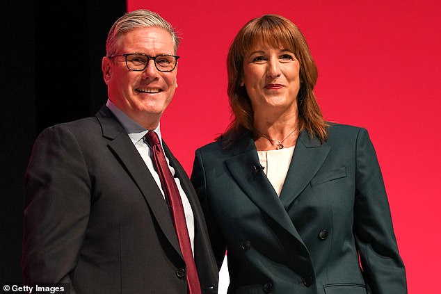 The Chancellor is eyeing up a series of tax raids as she seeks to fill a £30billion black hole in the public finances next month (pictured with Sir Keir Starmer last month)