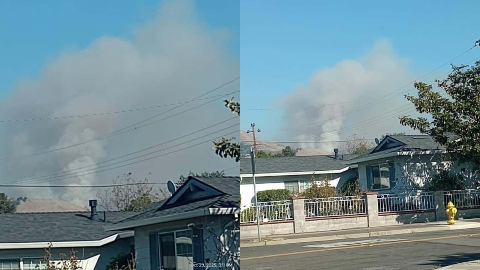 Visuals of San Jose fire(Facebook/Alum Rock Foothills )