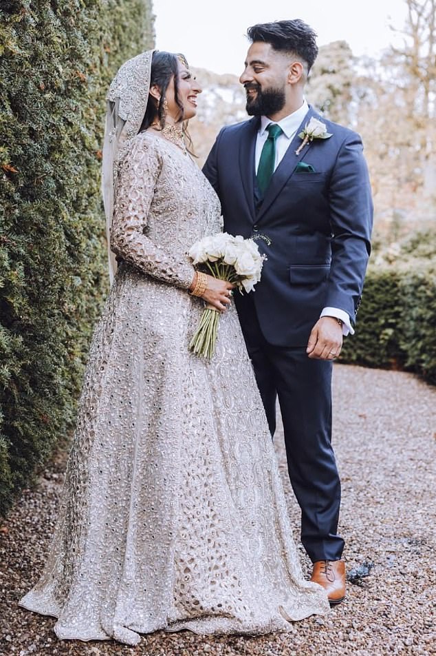 The photographer is said to have received payments from around 40 heartbroken couples for wedding photos and videos that never materialised (pictured: A couple used to advertise Sayf's company)