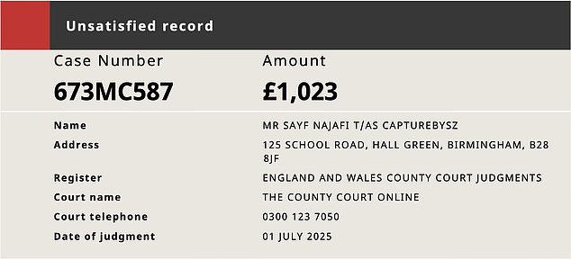 Sayf was ordered to pay £4,459 on October 1, £1,023 on July 1, and £3,940 on December 6 last year