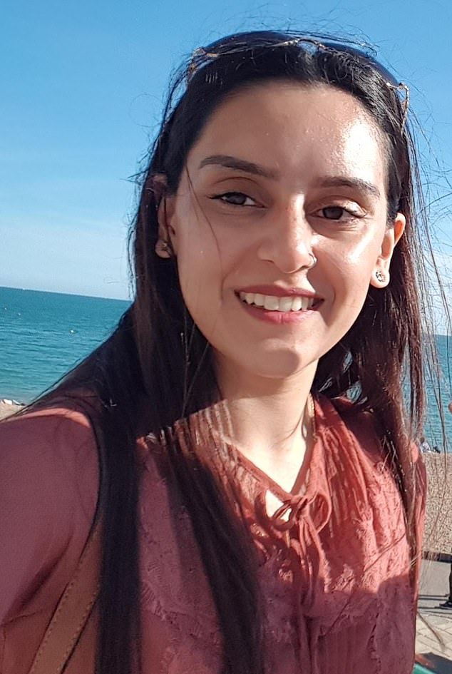 28-year-old Hira Ghani (pictured), and her husband Ali, 34, are currently suing Najafi for more than £2,000