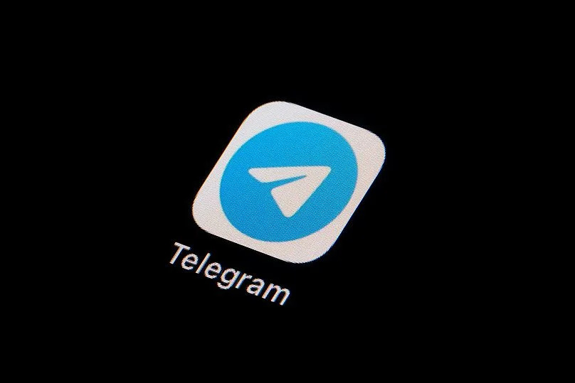The icon for the instant messaging Telegram app is seen on a smartphone in Marple Township, 28 February, 2023