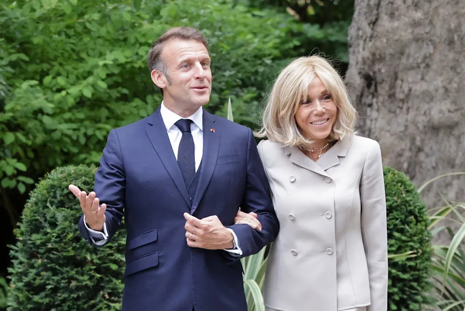 Brigitte and Emmanuel Macron 