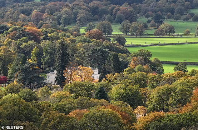 Andrew is set to leave his home at Royal Lodge (pictured) with his ex-wife, the former Duchess of York Sarah Ferguson