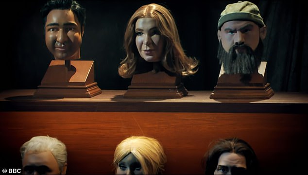 For the mission the remaining six players were led into a laser-filled room which contained the heads of all of the Celebrity Traitors contestants