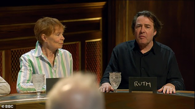 Jonathan, pictured next to actress Celia Imrie, even had the audacity to bump off actress Ruth Codd, after she came within a hair’s breadth of outing him as a Traitor
