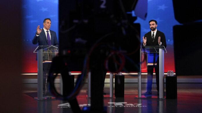 Andrew Cuomo gets BIG funding boost from Bill Ackman, Joe Independent candidate former New York Gov. Andrew Cuomo and Democratic candidate Zohran Mamdani participate in a mayoral debate, in New York, U.S. October 16, 2025.      Angelina Katsanis/Pool via REUTERS