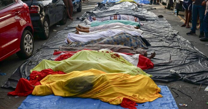 Brazil police raid leaves at least 119 dead, triggering protests Brazil police raid leaves at least 119 dead, triggering protests and claims of executions and a decapitation