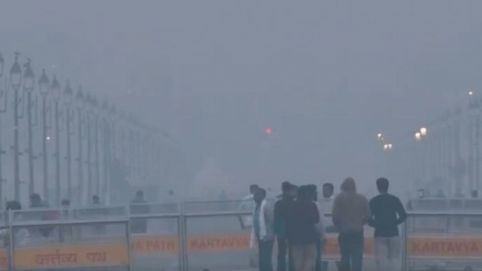 Delhi continues to choke 3 days after Diwali as AQI Delhi continues to choke after Diwali as AQI plunges into ‘severe' category (Image: screengrab/ANI)
