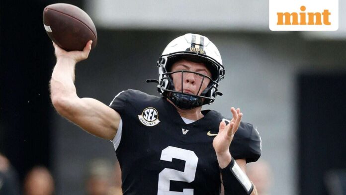 Diego Pavia sues NCAA Over JUCO eligibility rules; all you Diego Pavia #2 of the Vanderbilt Commodores in action