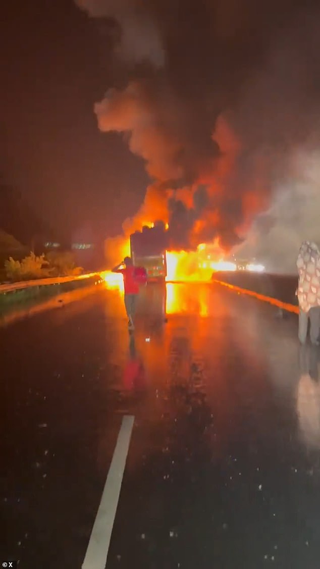 Dozens of bus passengers 'burn alive' trapped inside burning 'luxury' The fire tore through the bus within minutes, trapping dozens of passengers as it sped along a highway near Kurnool district in Andhra Pradesh state