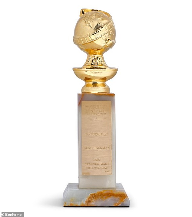 They include his best supporting actor win for Clint Eastwood's Western classic Unforgiven (pictured)