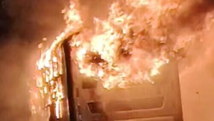 Kurnool bus fire leaves 20 dead: What caused the blaze A Hyderabad-bound private bus after it caught fire following a collision with a two-wheeler, near Chinnatekur in Kurnool district, Andhra Pradesh.